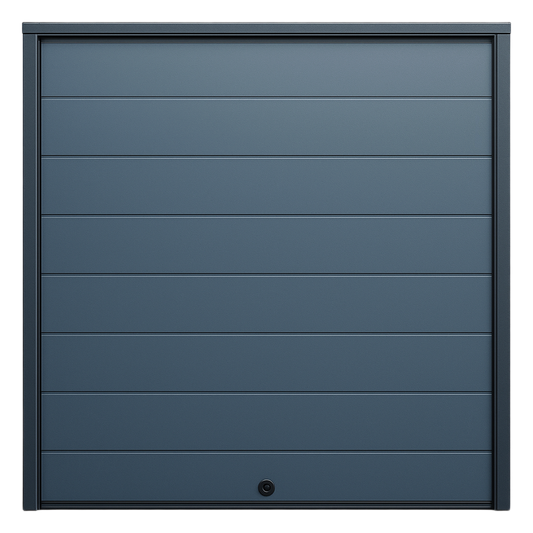 Puerta D / Garage D / Alta Calidad / Linea Central / Color GRIS / acabdo DELUXE / 12X7 pies / AISLADA / Estilo Americana.