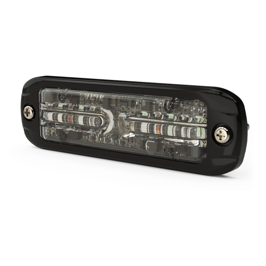 Luz Auxiliar de 18 LEDS, Tricolor Rojo/Azul/Blanco, Lente transparente