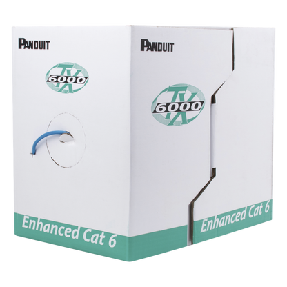 Bobina de Cable UTP 305 Metros (1000 Pies) de Cobre, TX6000™ PanNet, Reelex, Azul, Categoría 6 Mejorado (23 AWG), PVC (CM), de 4 Pares