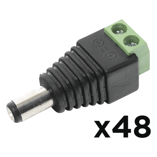 Kit de 48 conectores macho JR52 para alimentación a 12 vcc