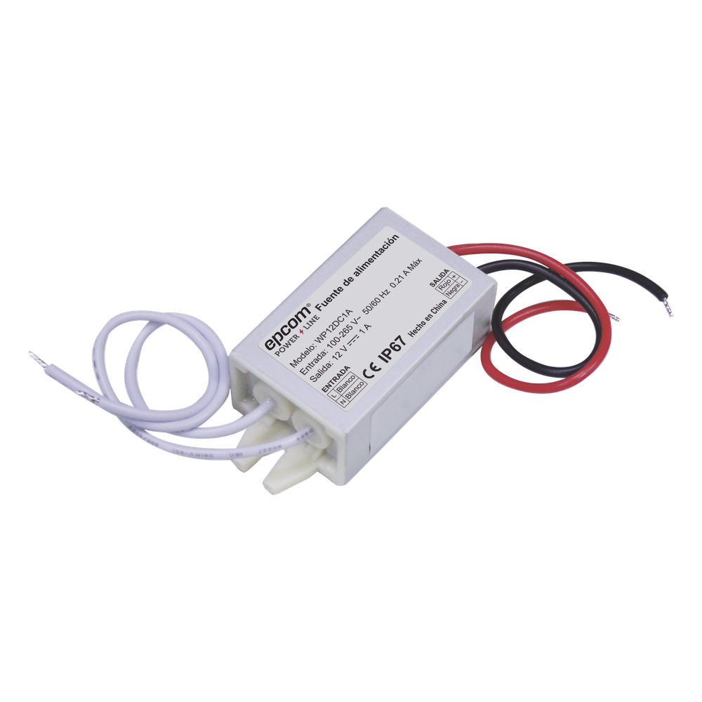 Fuente 12 V | 1 Amper | Waterproof | Intemperie grado IP67