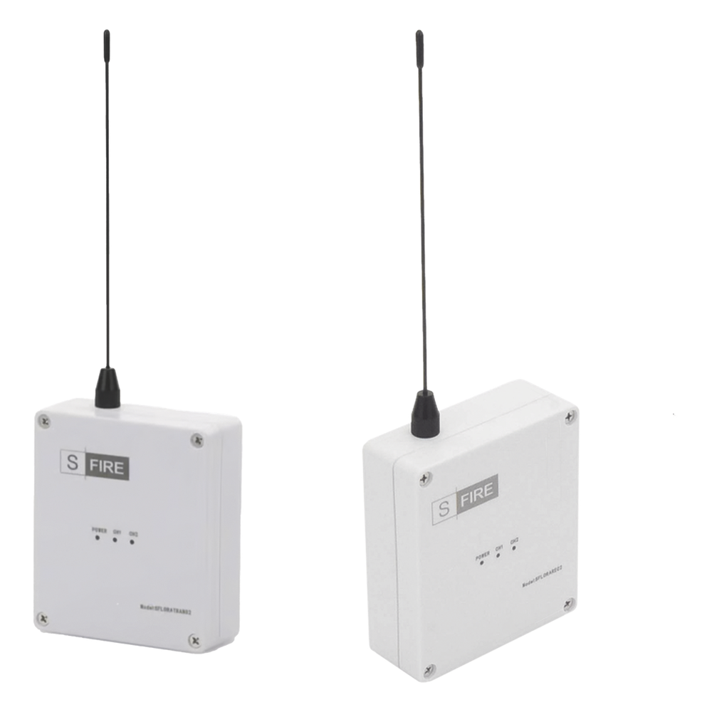Kit Inalámbrico de Largo Alcance / Transmisor 12Vcc + Receptor 2 Salidas / 2,500 m (8,202 ft) / 433.92 MHz / Contacto Seco / -20°C a +80°C