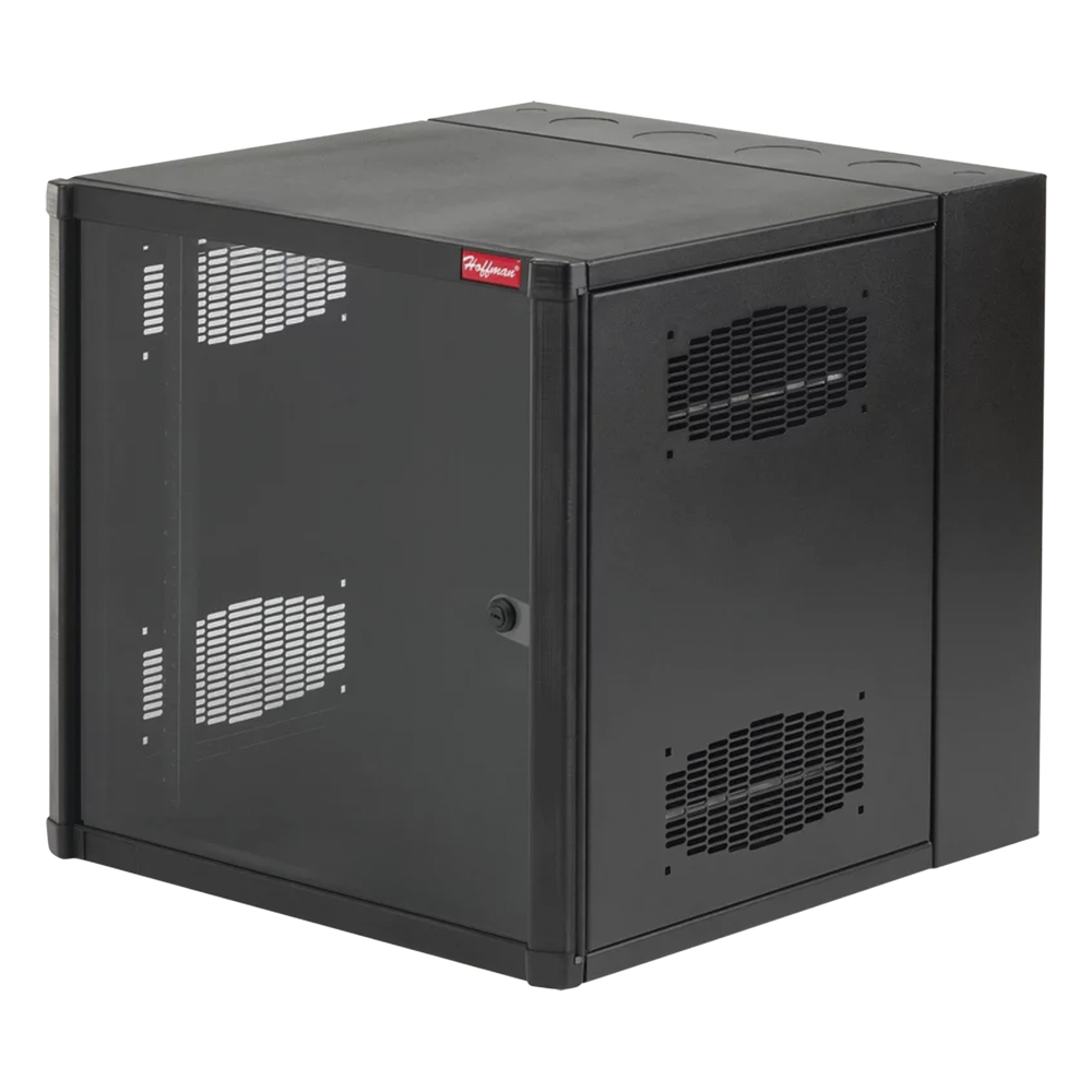 Gabinete AccessPlus 26 UR de Montaje en Pared de 19in, Rieles Numerados y Roscados #10-32, Puerta con Ventana de Seguridad, 600 mm de Ancho, 637 mm