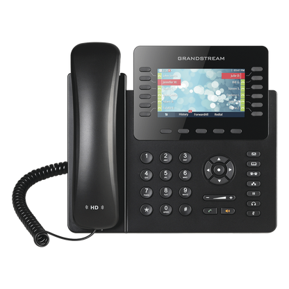 Teléfono IP empresarial de 12 Líneas con 5 teclas de función y conferencia de 4 vías, PoE