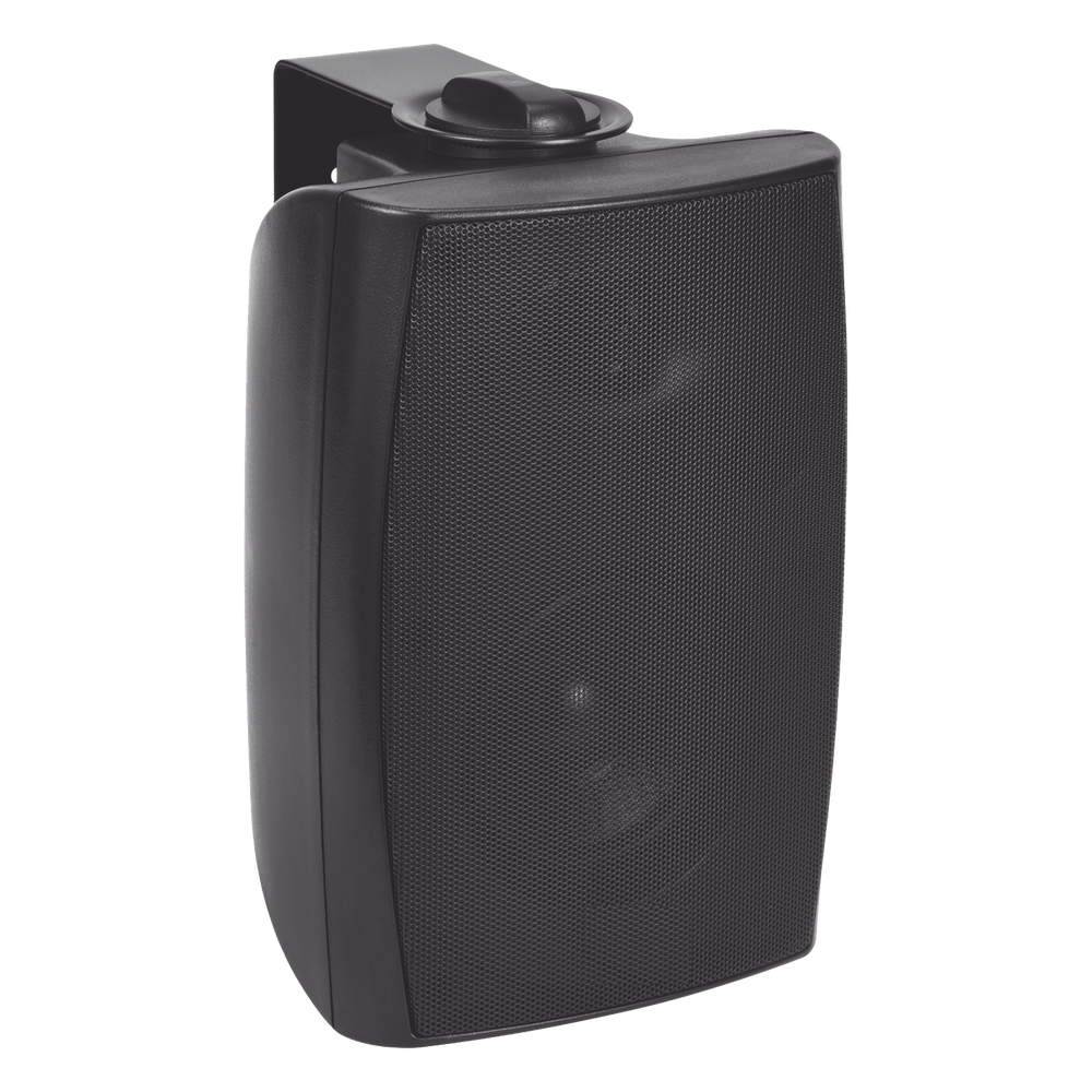 KIT de Amplificador de 240W para Escritorio | 4 Altavoces de Pared color Negro 2.5W - 20W | Sistema 70/100V