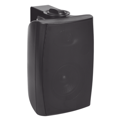 KIT de Amplificador de 240W para Escritorio | 4 Altavoces de Pared color Negro 2.5W - 20W | Sistema 70/100V