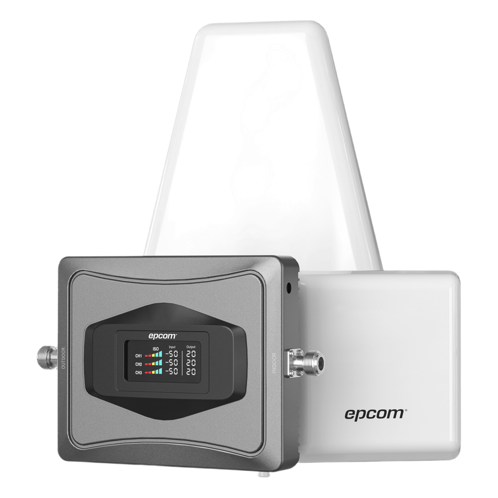 Kit Amplificador de Señal Celular 4G / Mejora las llamadas convencionales y VoLTE / Soporta los datos de las tecnologías 2G, 3G y 4G de TELCEL, AT&T