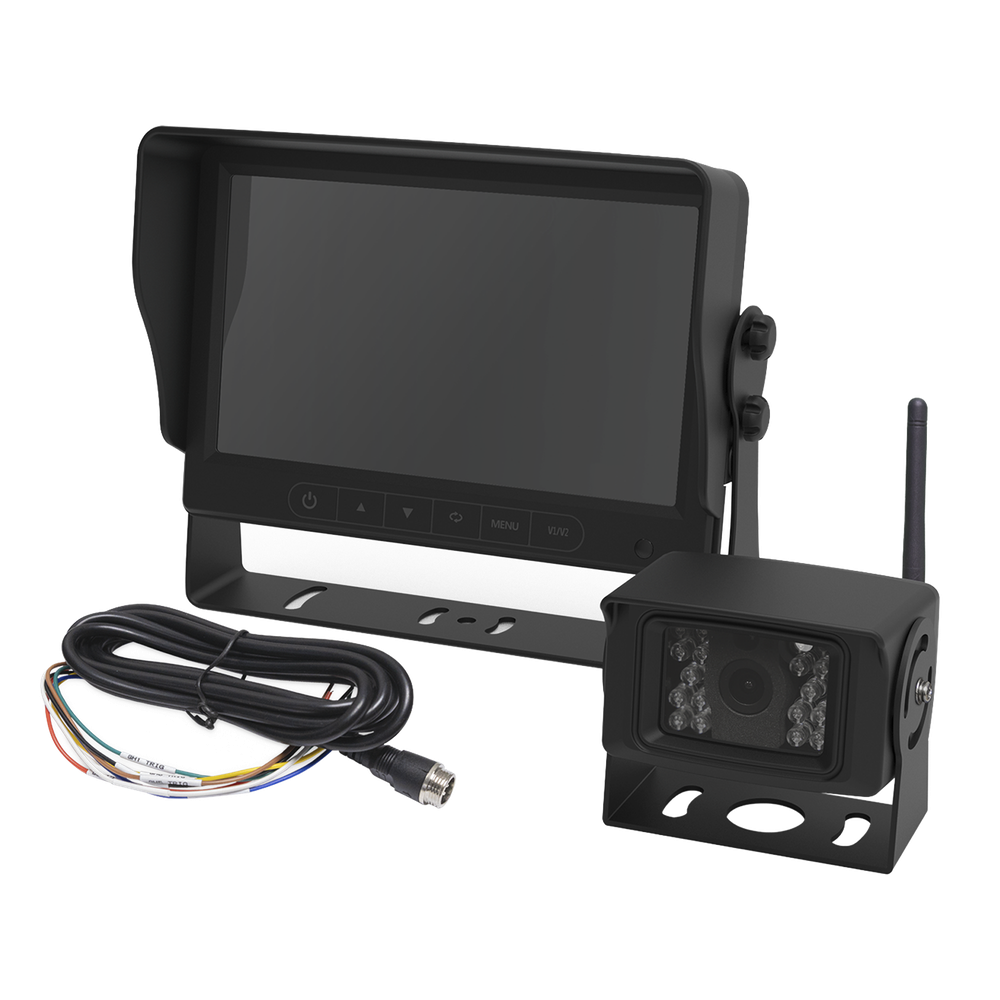 Camara de Reversa Inalambrica y Monitor para Vehiculos de Trabajo y Montacargas