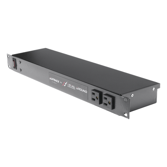Tomacorriente de 10 contactos para 120 Vca con Supresor de picos tipo "A" de 40 kA, Diseñado para Montaje en Rack de 19".