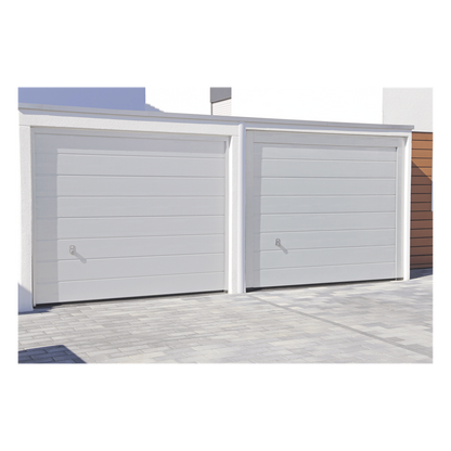 Puerta de Garage de Alta Calidad / Linea Central / Color Blanco 12X8 pies, AISLADA, Estilo Americana.