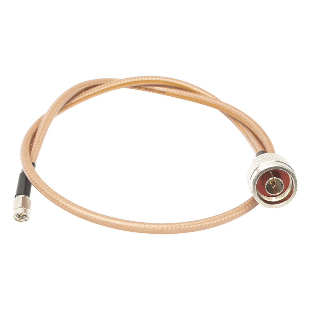 Jumper con Cable LP142 de 60 cm (23.62 Pulgadas), con Conectores N Macho a SMA Macho (Hasta 8 GHz)