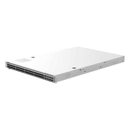 Switch Data Center 100GE / 48 Puertos DSFP 100GE + 8 QSFP-DD 400GE / 16.0 Tbps 5350 Mpps / RDMA RoCEv2 PFC ECN Lossless Ethernet / Capa 3 Spine-Leaf