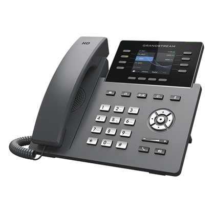 Teléfono IP Wi-Fi, Grado Operador, 8 líneas SIP con 4 cuentas, pantalla a color 2.8", puertos Gigabit, Bluetooth, PoE, codec Opus, IPV4/IPV6 con