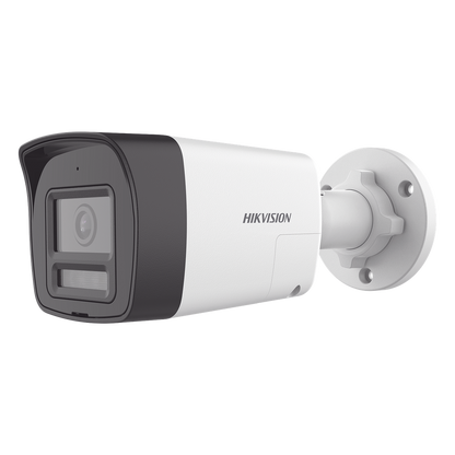 [Audio Bidireccional + Dual Light + ColorVu] Bala TURBOHD 3K (5 Megapixel) / Lente 2.8 mm Angulo de vision 112° / 30 mts IR EXIR + 20 mts Luz Blanca