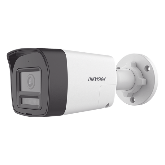 [Audio Bidireccional + Dual Light + ColorVu] Bala TURBOHD 3K (5 Megapixel) / Lente 2.8 mm Angulo de vision 112° / 30 mts IR EXIR + 20 mts Luz Blanca