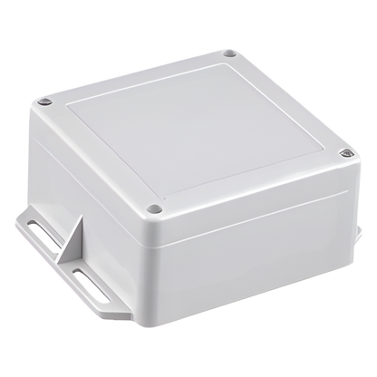Gabinete Plástico Gris para Exterior (IP65) de 120 x 120 x 60 mm Cierre por Tornillos.