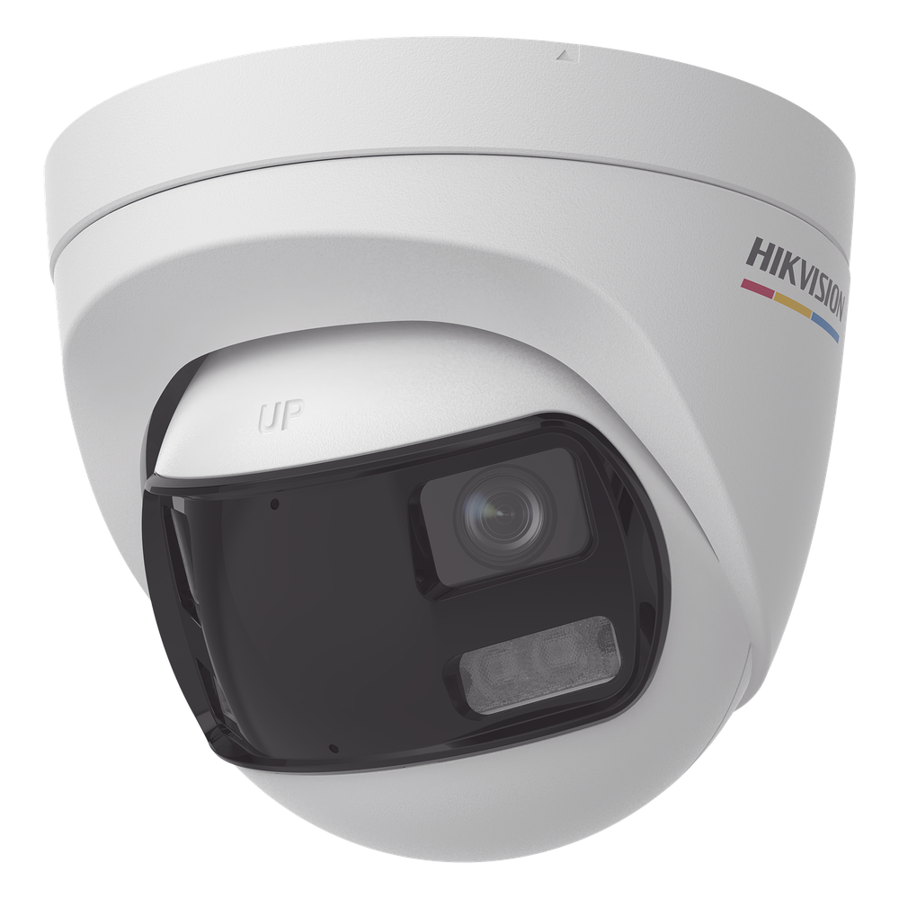 [ColorVu + Panoramica + Dual Light] Turret TURBOHD 3K (5 Megapixel) / Micrófono Integrado / Visión 180° / Imagen a Color 24/7 / 40 mts Luz Blanca +