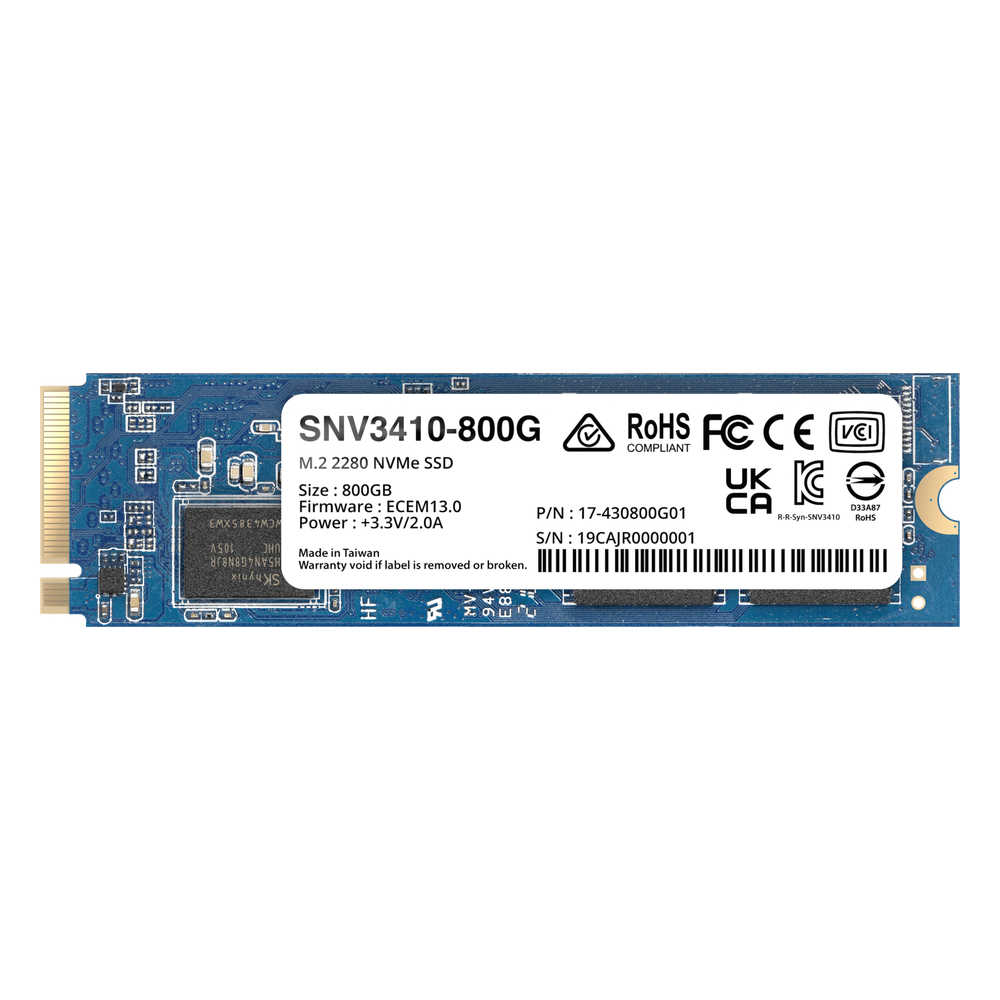 SSD NVMe M.2 SNV3410/3510 | SSD 400GB | Alto Rendimiento 400000 IOPS Lectura | 70000 IOPS Escritura | Resistencia 1022 TBW | Protección de Datos
