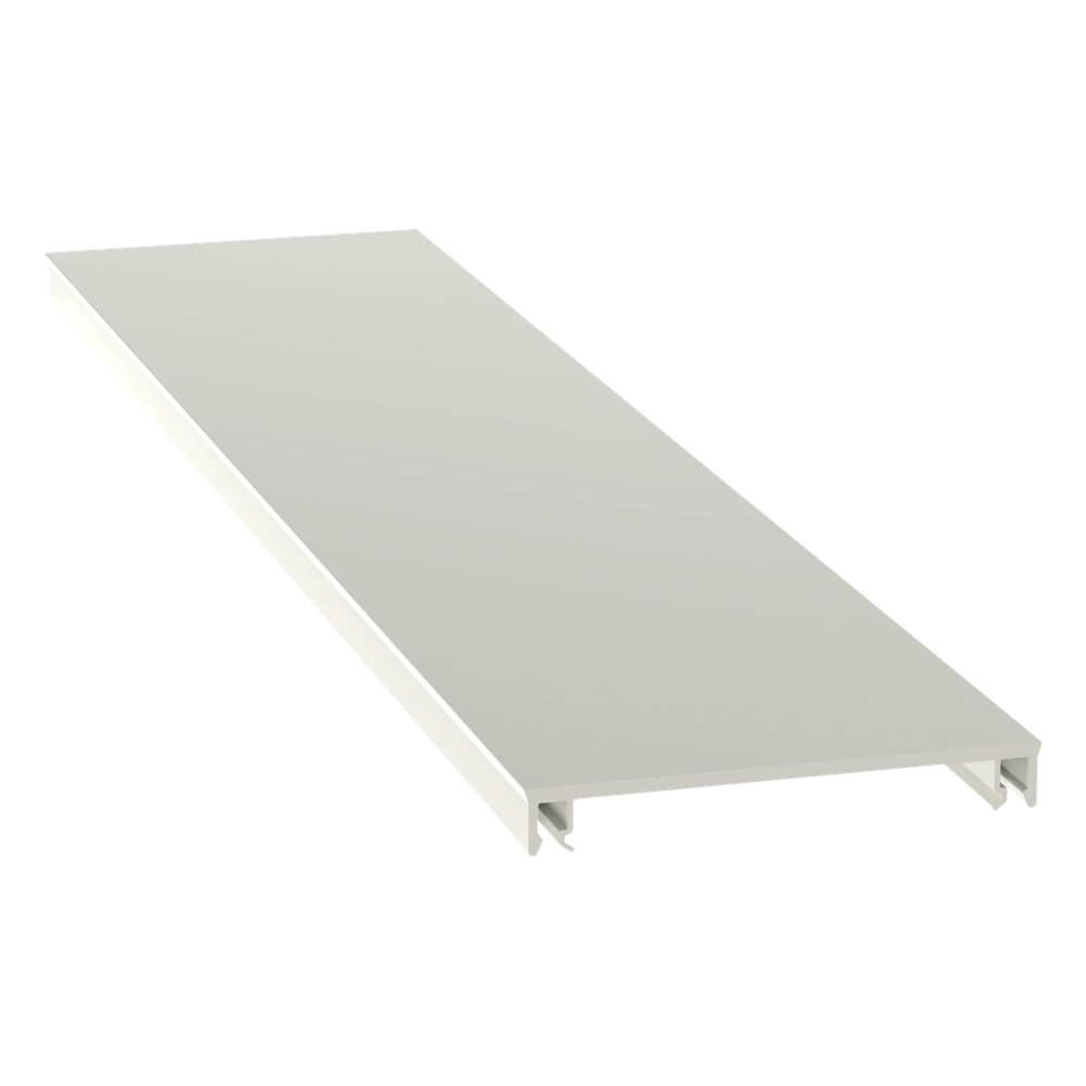 Cubierta para canaleta T-70, de PVC rígido, 70.1 x 9.1 x 2400 mm, Color Blanco Mate