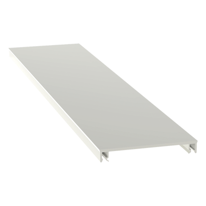 Cubierta para canaleta T-70, de PVC rígido, 70.1 x 9.1 x 2400 mm, Color Blanco Mate