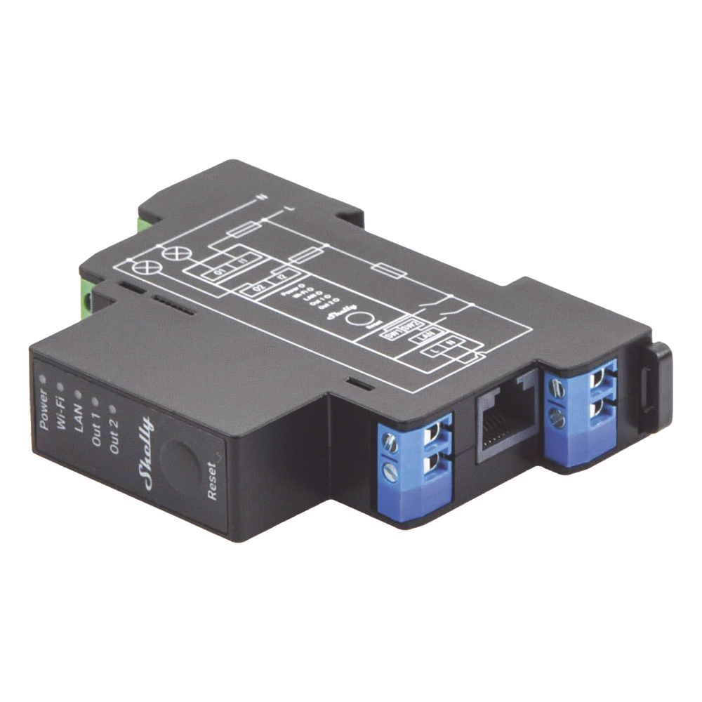 Relevador inalámbrico inteligente WIFI y Ethernet / Industrial y residencial / Hasta 16A / 2 canales