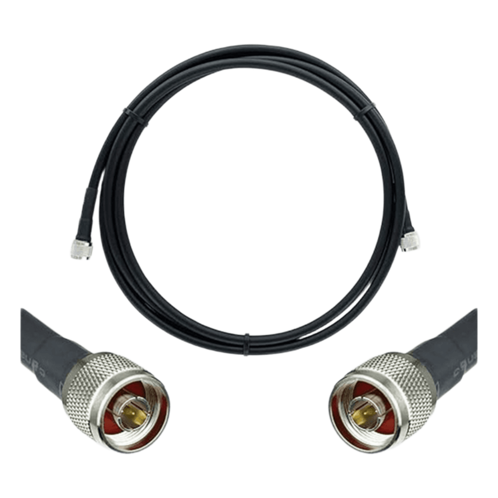 Jumper Coaxial de 50 Ohm con Cable Wilson-400 | Conector N Macho en los Extremos | 9.14 Metros (30 Pies) de Longitud