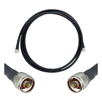 Jumper Coaxial de 50 Ohm con Cable Wilson-400 | Conector N Macho en los Extremos | 9.14 Metros (30 Pies) de Longitud