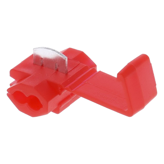 Terminal tipo almeja / 22 - 18 AWG / Rojo / Paquete de 25 piezas.