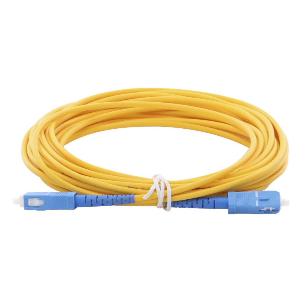 Jumper de Fibra Óptica Monomodo SC/UPC-SC/UPC Simplex de 6 Metros (19.69 Pies), 3mm