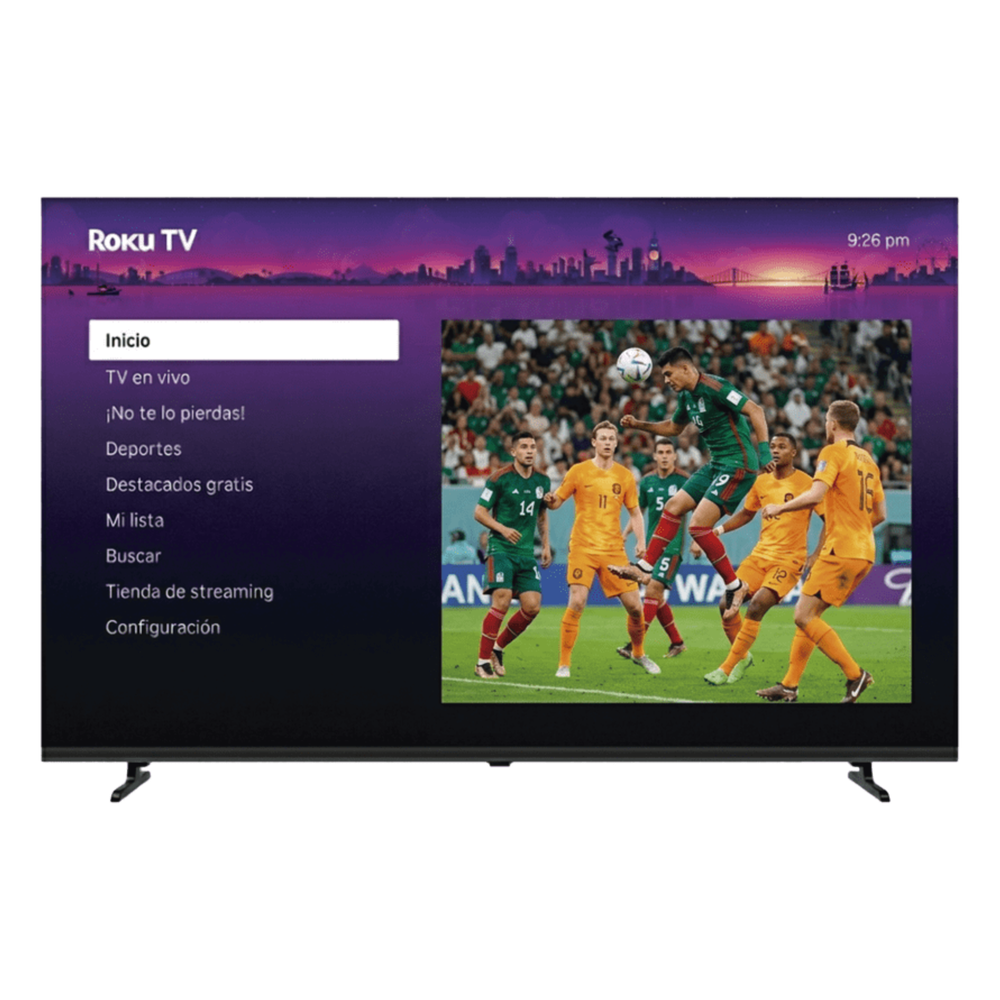 ROKU SmartTV QLED 98 pulgadas / Resolucion 4K UHD / Pantalla Gigante 2.19m × 1.25m / Audio Dolby 12W+12W / 3 HDMI con ARC-CEC / WiFi / VESA 700x400