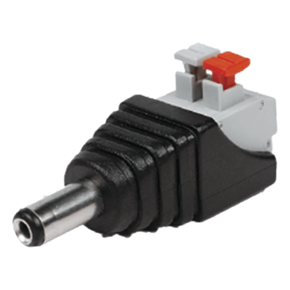 Adaptador Tipo Jack de 3.5 mm Macho Polarizado de 12 Vcc con Terminales de Presión