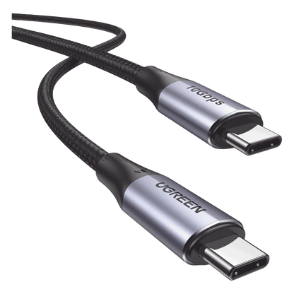 Cable USB-C a USB-C 3.2 Thunderbolt | 1 Metro | 240W | 10 Gbps | 480 Mbps | Soporta Video 4K@60Hz| Chip E-Market Inteligente | Carcasa de Aluminio |