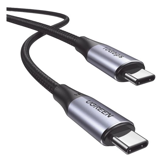 Cable USB-C a USB-C 3.2 Thunderbolt | 1 Metro | 240W | 10 Gbps | 480 Mbps | Soporta Video 4K@60Hz| Chip E-Market Inteligente | Carcasa de Aluminio |