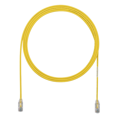 Cable de Parcheo TX6, UTP Cat6, Diámetro Reducido (28AWG), Color Amarillo, 1.22 Metros (4 Pies)