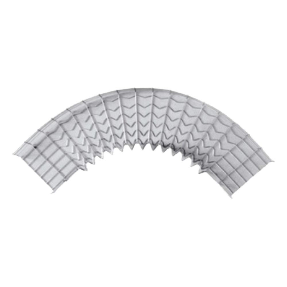 Curva Pre-Fabricada Horizontal de 90° con medidas de 54 mm de Peralte y 300 mm Ancho (54/300 mm)
