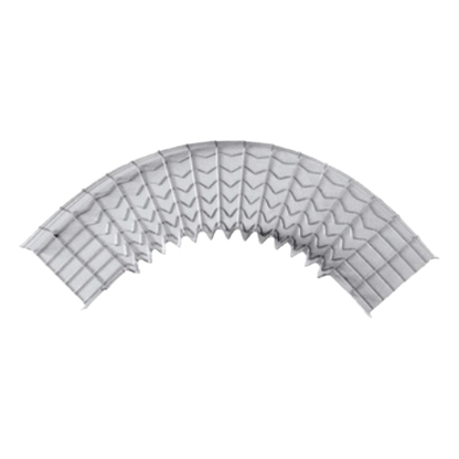 Curva Pre-Fabricada Horizontal de 90° con medidas de 54 mm de Peralte y 300 mm Ancho (54/300 mm)