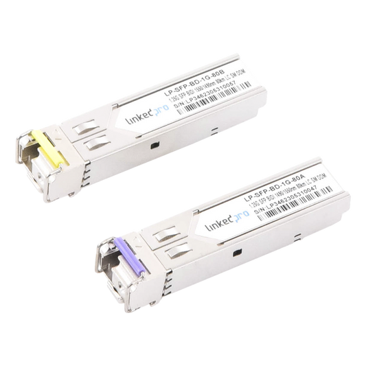 Transceptores Ópticos Bidireccionales SFP (Mini-Gbic) / Monomodo 1490 & 1550 nm / 1.25 Gbps / 1000BASE-BX / Conector LC/UPC Simplex / DDM / Hasta 80