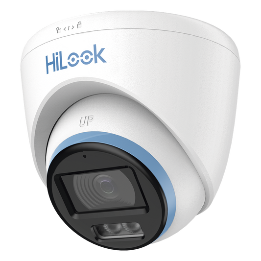 [Dual Light + ColorVu] Turret TurboHD 3K / 5 Megapixel / Lente 3.6 mm / 40 mts IR EXIR + 40 mts Luz Blanca / Micrófono Integrado / Exterior IP67