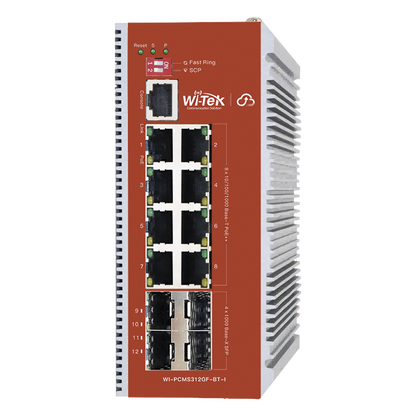 Switch L2+ PoE Industrial / Administración Cloud-Web-CLI / 8 Puertos PoE af/at/bt 100/1000 Mbps / 4 Puertos SFP Gigabit / Presupuesto PoE 460 W