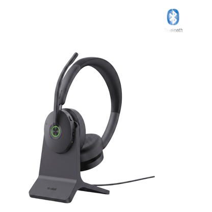 Auriculares estéreo Yealink BH74 edición MS con base de carga / Bluetooth 5.3 con adaptador USB C&A / Cancelación activa de ruido / 32 horas de