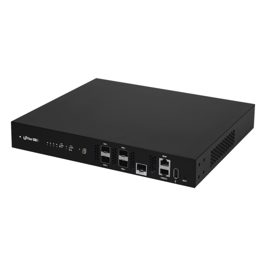 UFiber GPON OLT, Terminal de línea óptica hasta 512 ONUs concurrentes, con 4 puertos SFP GPON + 1 puertos SFP+ 10 G