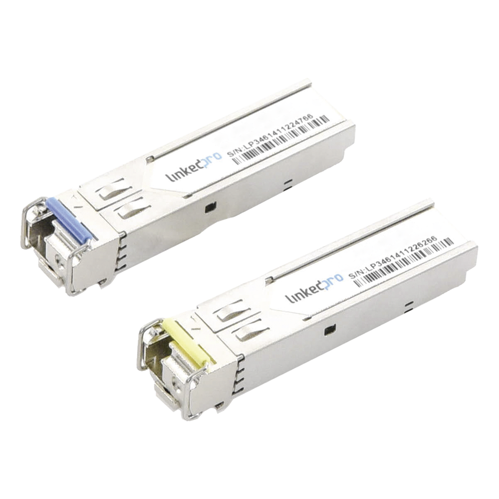 Transceptores Ópticos Industriales Bidireccionales SFP+ (Mini-Gbic) / Monomodo 1270 & 1330 nm / 10 Gbps / 10GBASE / Conector LC/UPC Simplex / DDM