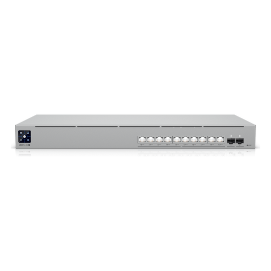 USW Pro XG 10 PoE Switch PoE+++ Capa 3 Etherlighting™ de 10 Puertos 10GbE (Todos PoE+++) y 2 Puertos SFP+ con Disponibilidad PoE de 400W