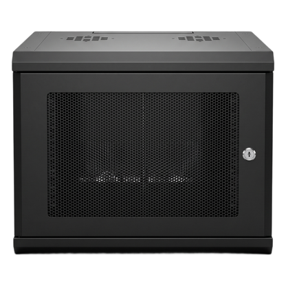 Gabinete Rack 19 Pulgadas / 04 Unidades / Ventilado / Montaje Pared / Acero Calibre 20 / Capacidad 100 kg / Dimensiones 636x606x283 mm (25x23.9x11.1