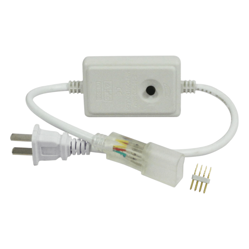 Adaptador de corriente con control de funciones manual, para manguerea Neón LED RGB JUML-5050-03.