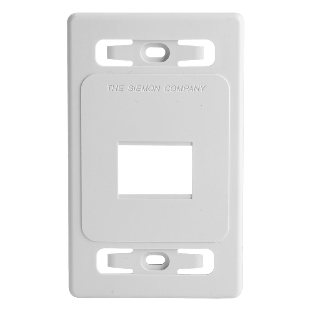 Placa de Pared Modular MAX, de 2 Salidas, Color Blanco, Versión Bulk (Sin Empaque Individual)
