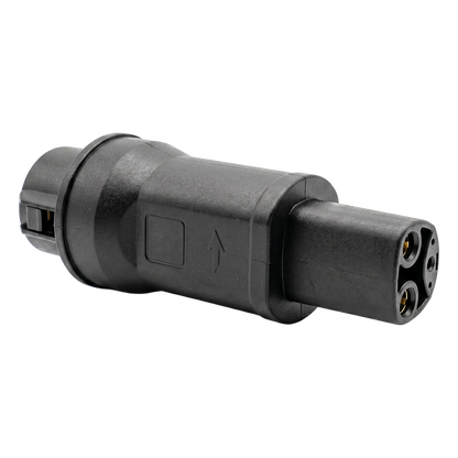 Adaptador de Conector EV / Entrada Tipo 1 (SAE J1772) / Salida NACS / 7 kW / 32 A / 220 V AC / Monofásico / Uso Interior y Exterior