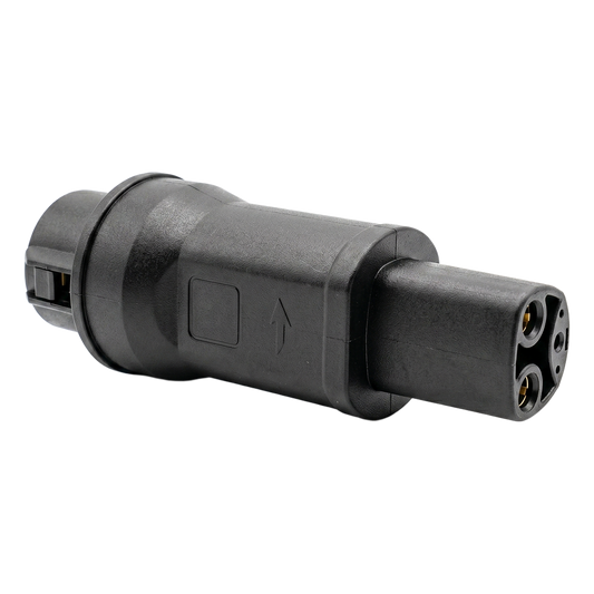 Adaptador de Conector EV / Entrada Tipo 1 (SAE J1772) / Salida NACS / 7 kW / 32 A / 220 V AC / Monofásico / Uso Interior y Exterior