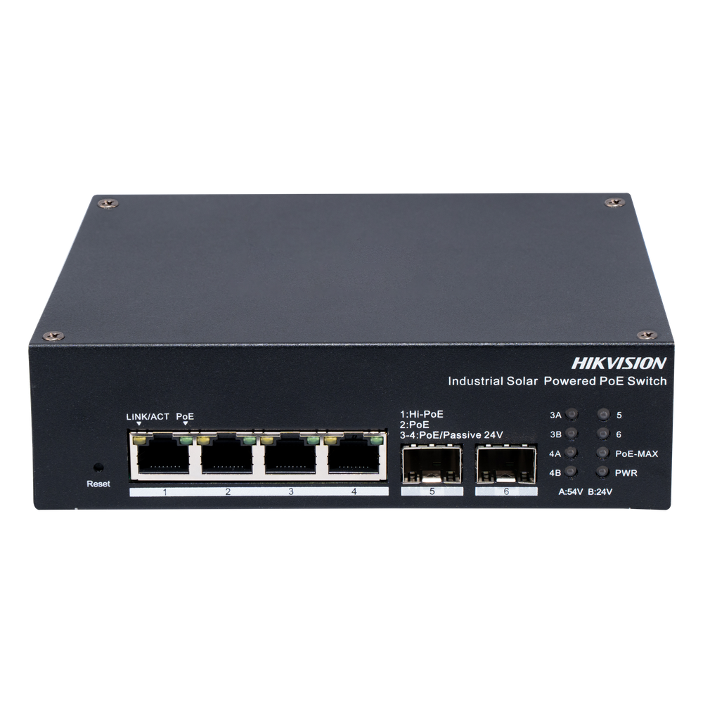 Switch Industrial con UPS / Administrable Gigabit / 3 Puertos Gigabit PoE+ (30 W) + 1 Puertos Gigabit PoE++ (90 W) / 2 Puertos SFP / 120 W Total / 48