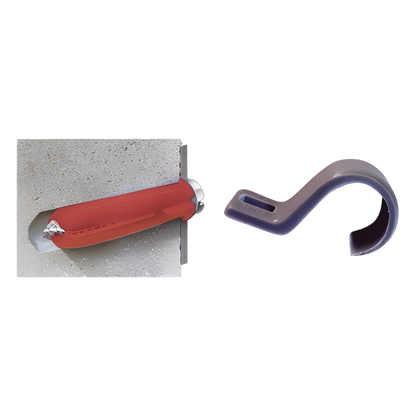 Kit de 8 grapas, 8 taquetes y 8 tornillos para sujetar conductores redondos o tubo en muro (para tubo de 1/2) (2104-07240)